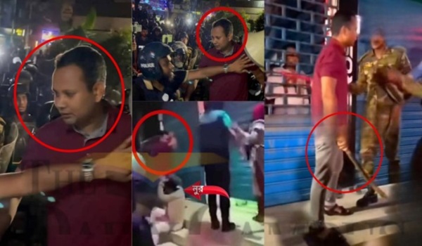 নুরুল হক কে বেধড়ক পেটানো কে এই লাল টি-শার্ট পরা ব্যক্তি ?