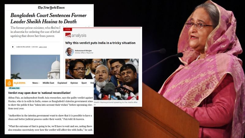 শেখ হাসিনার মামলার রায় ও প্রত্যর্পণ নিয়ে আন্তর্জাতিক গণমাধ্যমে বিশ্লেষণ