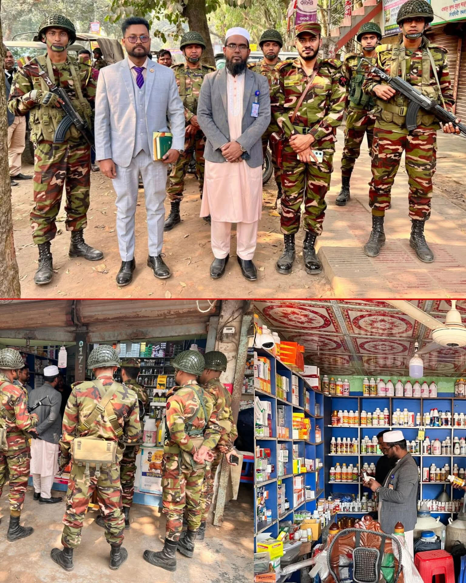 রাণীশংকৈলে দোকানে মোবাইল কোর্ট, জরিমানা ছাড়াই সতর্কবার্তা